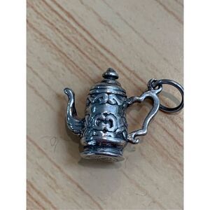 .925 Vintage Chocolate Pot Sterling Silver Jewelry Charm